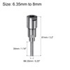 sourcing map Router Collet Extension Rod Converter Adapter 6.35mm to