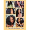Nadula EasiContour V Part Kinky Curly Wigs Human Hair No