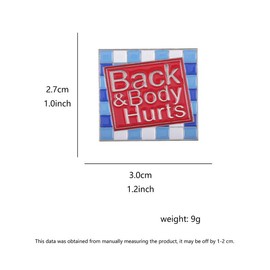 Letter Design Brooch, Fashion Plaid Pattern Alloy Badge for Daily Clothing Decor, Enamel Pin Suitable for Backpacks, Jeans, Scarves, Hats Decoration Fixed Buckle, Casual Alloy Accessory for Men & Women