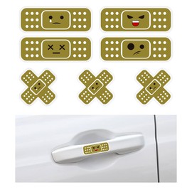 Sylvil Large Bandage Vinyl Decal for Cars, Funny Bandaid Stickers, Dent and Scratch Cover, Giant Bumper Sticker for Truck SUV Boat Window, Accessories (Yellow, 7 PCS)