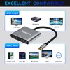 Adaptador USB C 4K a HDMI doble, compatible con 4K60Hz,