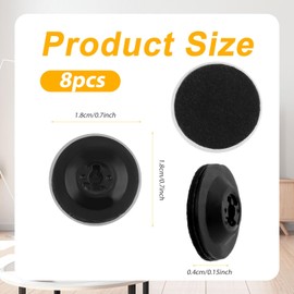 8pcs Eyeglass Cleaner Pads Replacement, Eyeglass Lens Cleaner Pads for Peeps CarbonKlean Eye Glasses Cleaning Brush Pad Tool for Cleaning Fingerprint Debris (Black)