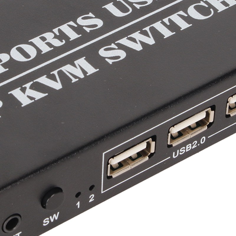 DisplayPort KVM Switch 2 Ports 4K 60Hz Dual Mode Aluminum