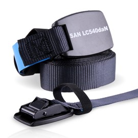 High-quality 4 m Clamping Lock, Lashing Straps, Lashing Straps With Protection Against Scratches And Elastic Straps For Space-saving Storage, Set of 2 or 4, Black or Neon Yellow