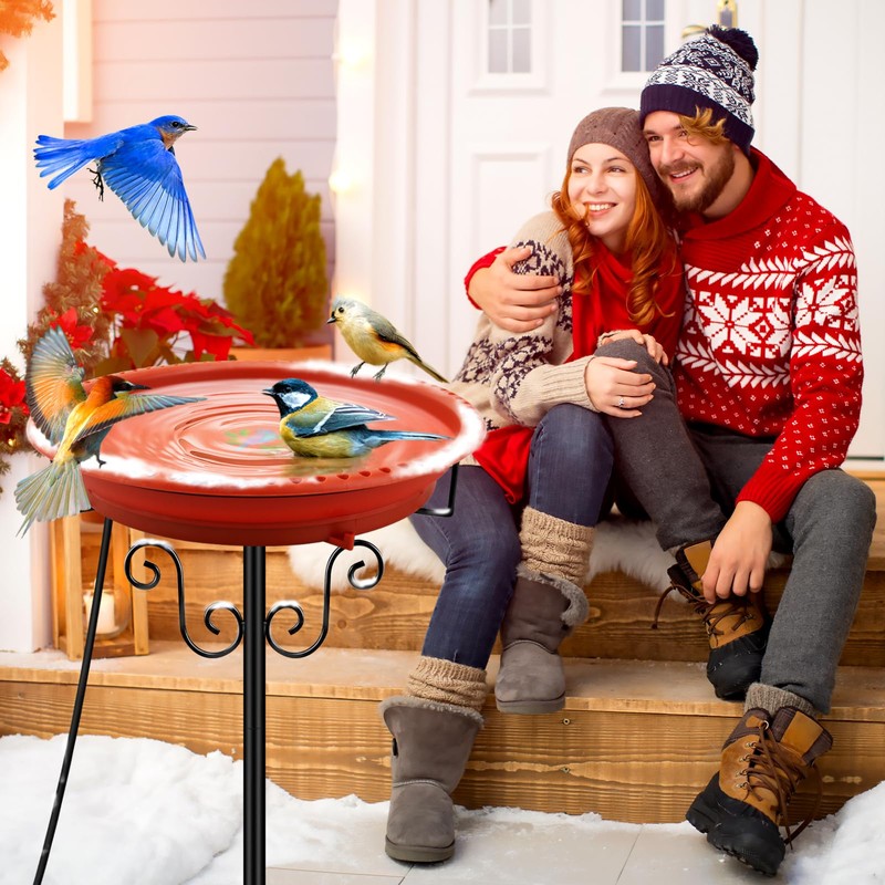 Heated Bird Baths for Outdoors for Winter, Lovppy 100W Heated
