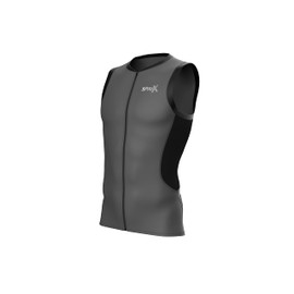 Sparx MenTri Tank Performance Triathlon Top Tri Singlet Men Swim Bike Run, Gray, Medium