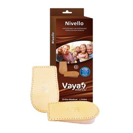 Vaya Medical Nivello Orthopaedic Heel Raiser 15 mm Insoles Heel Lift for Shoes Made of Sheepskin Heel Cushion Orthopaedic Wedge Shoe Insoles 1 Pair Brown 38-40