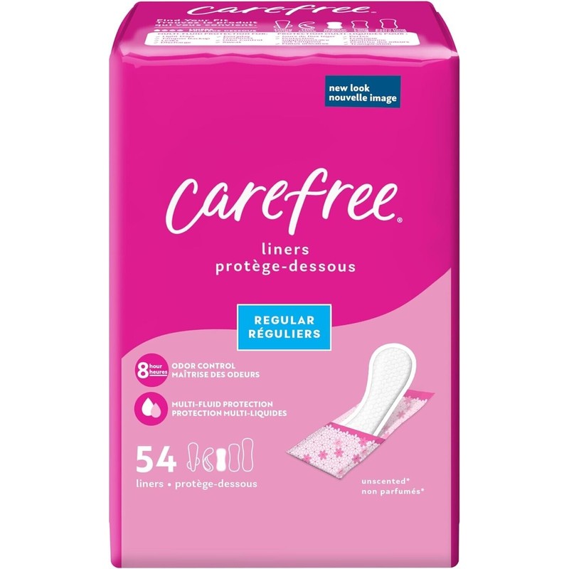 Carefree Panty Liners for Women Regular Unscented 54ct - Daily