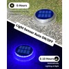 DetarZinLED 6 Packs Solar Driveway Lights, Blue Dock Deck Lights