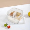 4 in 1 Compartment Seasoning Containers Set, Condiment Storage with