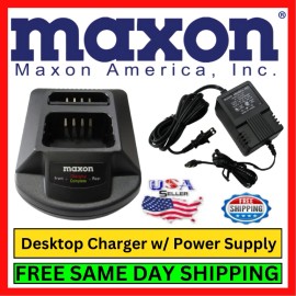 Maxon QPA-1130 (QPA-1125, QPA-1411/1412) Dual Slot/Rate Desktop Charger w/ Power