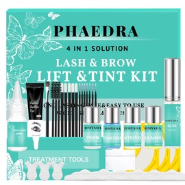 Lash Lift and Black Color Kit, Brow Lamination Kit, Professional 4 in1 Lash and Brow Perm Kit, 6-8 Weeks Long-lasting, for DIY or Professiona Use