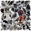 Unbranded 10pcs Gothic Plague Raven Stickers- Scrapbooking/C