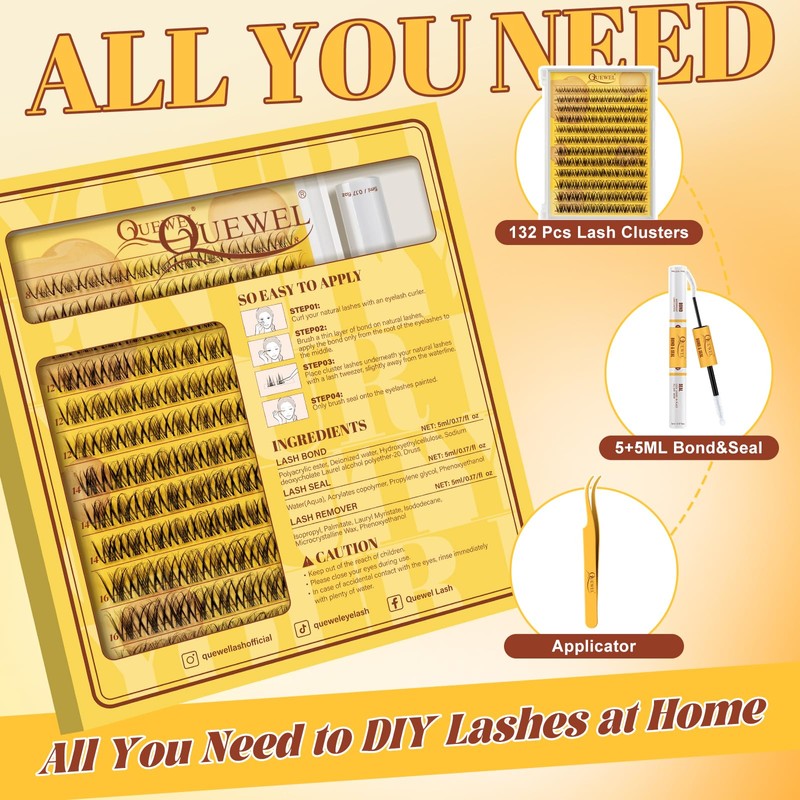 Spider Lash Clusters Kit, Wispy Breeze Cluster Lashes 8-16mm D