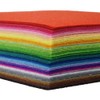 42pcs Felt Fabric Sheet 4"x4" Assorted Color DIY Craft Squares