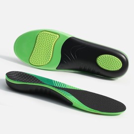 Stabilizer Orthotic Insoles - Arch Support, Metatarsal and Heel Cradle (Green, XL)