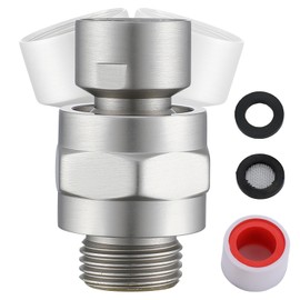 Shower Head Swivel Ball Adapter, Solid Brass Universal Angle Connector