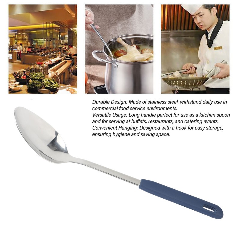Serving Spoon Cooking Spoon Stainless Steel Hanging Hole Dishwasher Safe