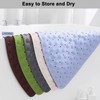 Wintfarm Corner Shower Mat Non Slip,65x65 Cm Large Bath Mat