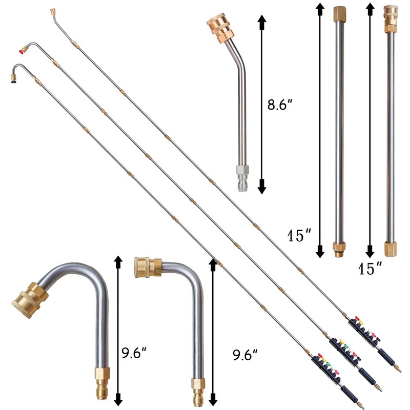 Hourleey 9 Pack Pressure Washer Extension Wand Upgrade Power Washer