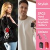 Ezindraw 2 PCS Hand Sanitizer Spray Keychains, Premium Leather Hand