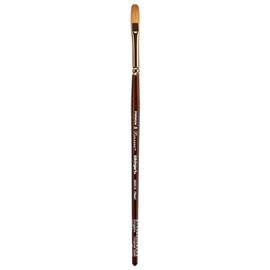 KINGART Premium Finesse 8500-8 Filbert Series Artist Brush, Synthetic Kolinsky Sable Hair, Short Handle, for Watercolor and Oil Paints, Size 8