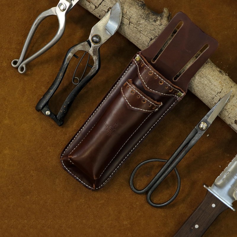 Tourbon Leather Garden Pruning Shears Folding Saw Double Holster Gardening