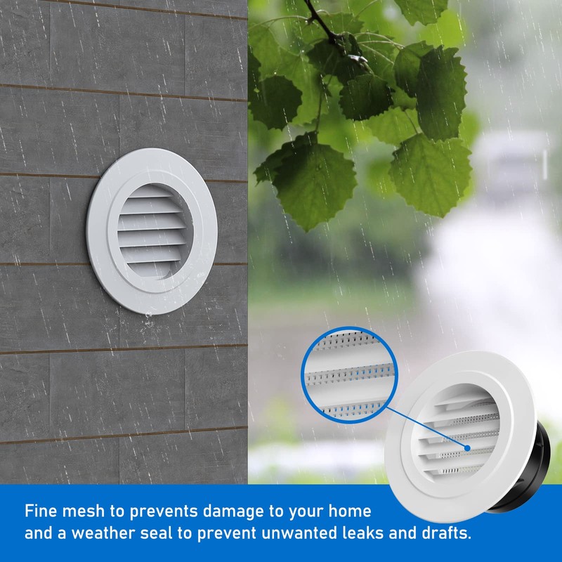 Soffit Vents 4 Inch, Hon&Guan Soffit Exhaust Vent Exterior Round