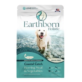 Earthborn Holistic Coastal Catch Herring Meal & Vegetables for Sensitive Skin and Stomach Grain and Gluten Free (12.5 Pounds)