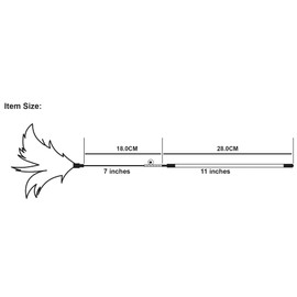 Kats'N Us Cat Feather Crinkle Teaser Cat Toy Teaser Wand (Blue)