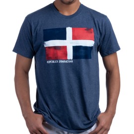 Ann Arbor T-shirt Co. Dominican Republic Flag | Republica Dominicana Santo Domingo Punta Cana T-Shirt for Men & Women - (Adult,L)