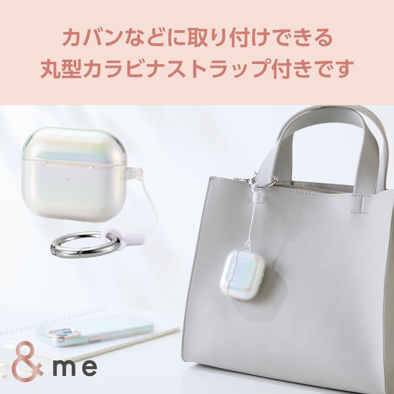 Elecom AVA-AP5UCACR AirPods 3rd Generation Case, Cute & me, Aurora