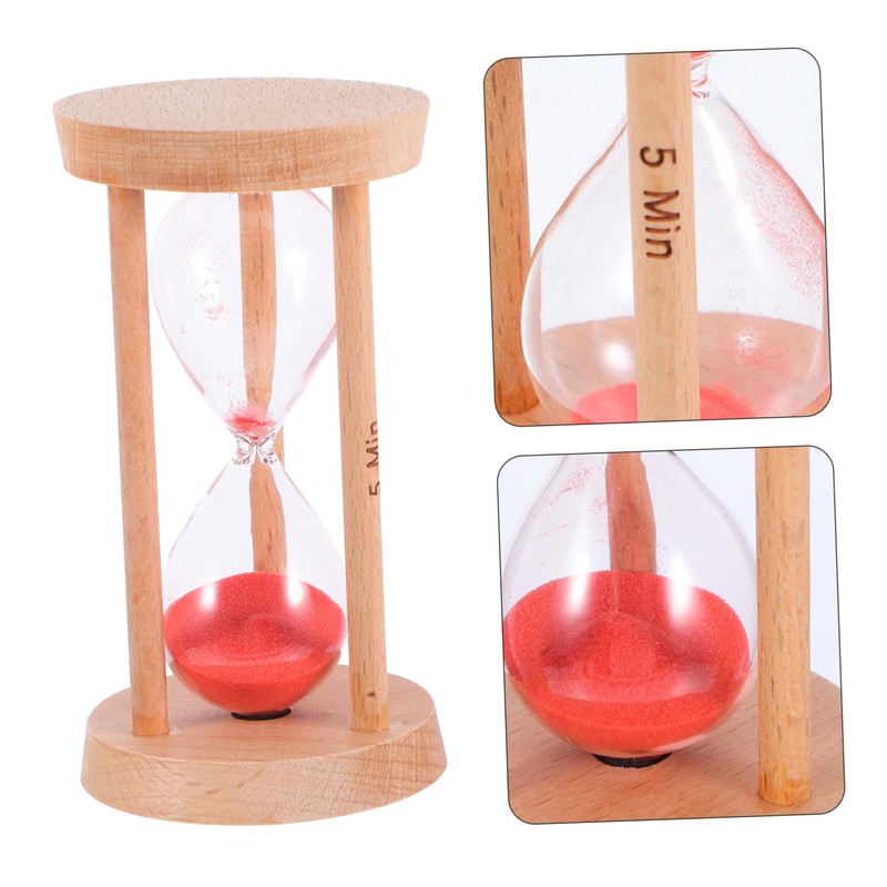 NOLITOY Sand Timer for Study and Cooking Red Timer Management