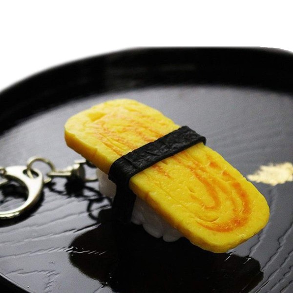 Daiso Japan - Sushi Key Ring - Japanese Tamago Nigiri