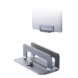 Elecom PCAWLTSV04SV Laptop Stand, Compatible with 15.6 inches, Stores 1 Stand, Vertical Position, Adjustable Width, Anti-Slip, Aluminum Alloy, Silver