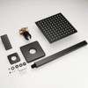Heable Matte Black Shower Faucet Set, Single Function Shower Trim