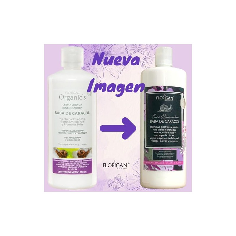 FLORIGAN Crema Liquida Baba de Caracol 1Lt. Florigan