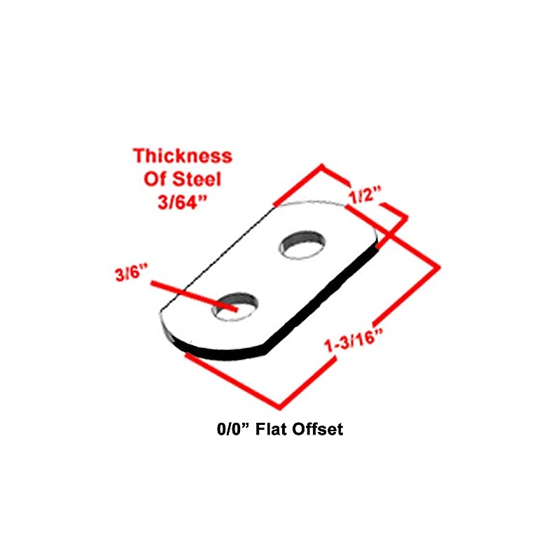 10 Pack Flat (0/0") Offset with 20 pcs 6 X