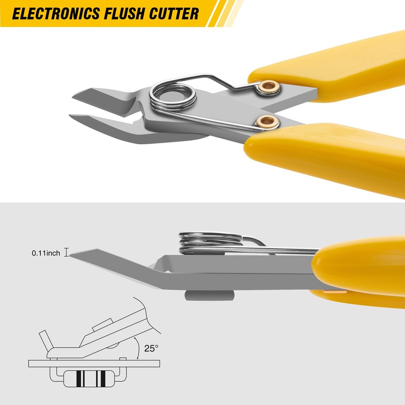 KATA 2Pack Micro Wire Cutters For Electronics Flush cutters, 5.5