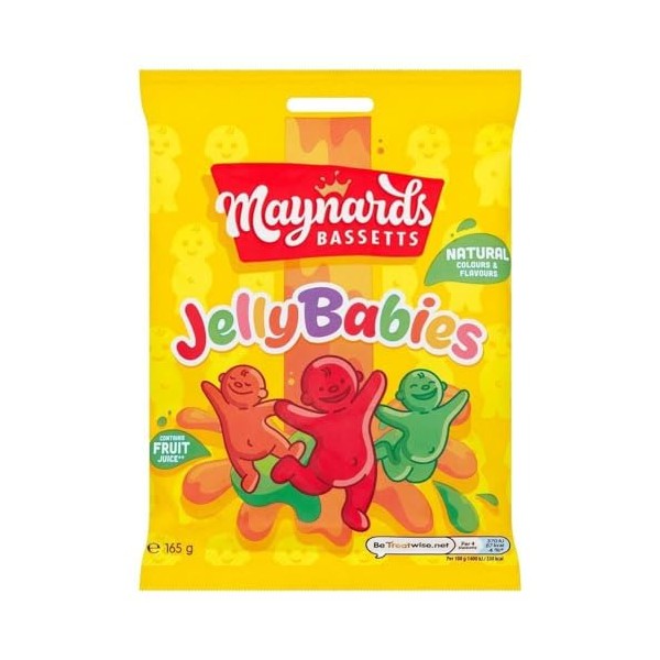 Maynards Bassetts Jelly Babies Sweets Bag 165g (Pack of 6)