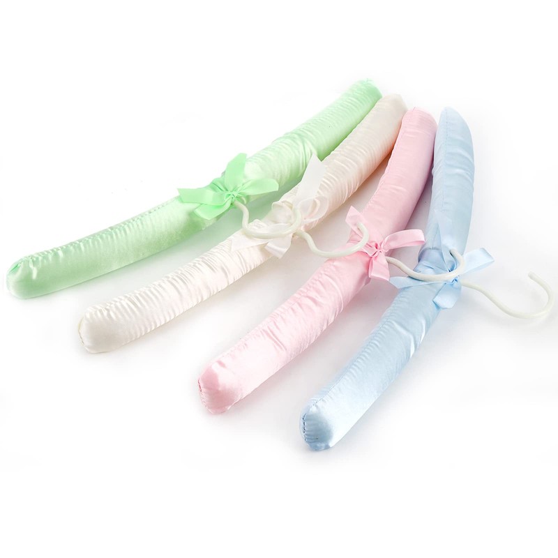 Tosnail 12 Pack Satin Padded Hangers Foam Padded Hangers Dress