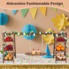 Wooden 3 Tier Cupcake Stand with Swing and Foldable Stand