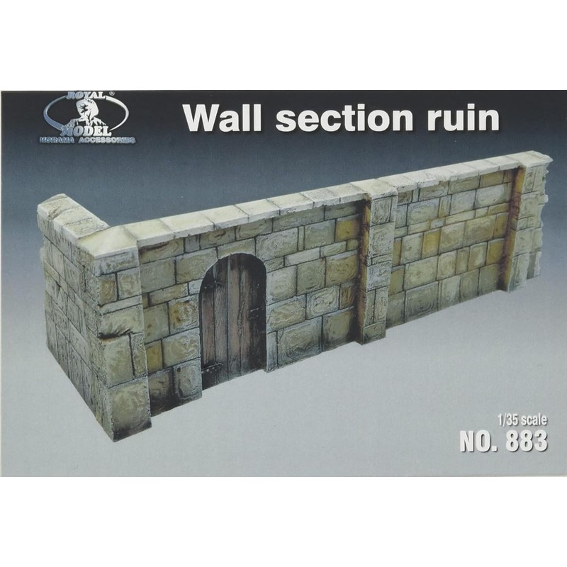 Royal Model 1/35 Diorama Wood Door Masonry Wall Building Kit