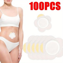 Belly Button Patches, 100pcs/set Non-woven Fabric Belly Button Patches, Body Care Products for Women, Adhesive Tape Fixation:_White_100pcs