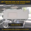 Dasbecan Gray Left Driver Side Sun Visor Compatible with 2005-2010