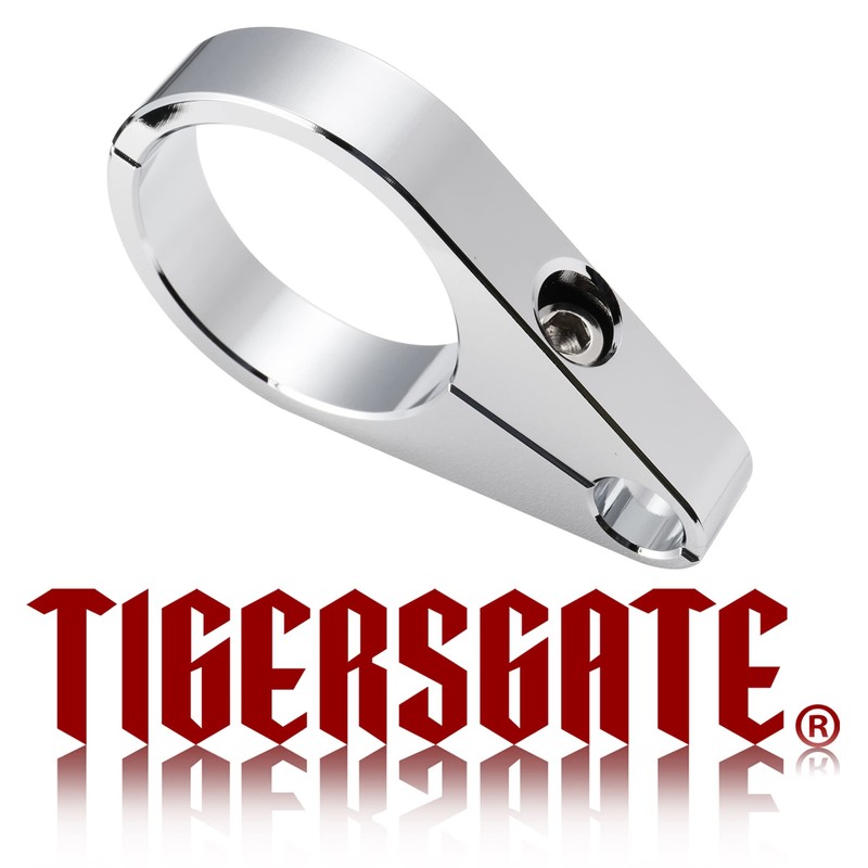 TIGERSGATE 1 1/2"" Chrome Billet Handlebar Frame Mount Clutch Cable