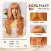 testar Ginger Wig With Bangs Long Wavy Auburn Wigs For