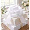 1PC White Large Waterproof Pull Bow for Gift Wrapping, 14
