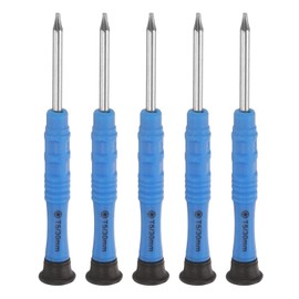 sourcing map 5pcs T5 Torx Mini Screwdriver 3mm Torx Head 87mm Length for Small Appliances Repairs, Blue