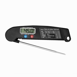 Sweet Dwelling Instant Read Digital Meat Thermometer with Stainless Steel Probe, Fast Food Temperature Readings with Precision Accuracy for Steaks, Chicken, Poultry, Safe Oven, Grilling, and BBQ USE